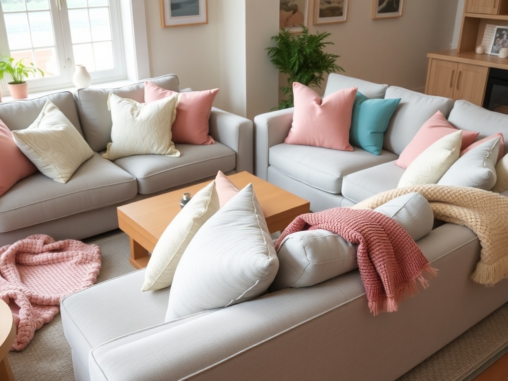 17. Add Soft Gray Sofas