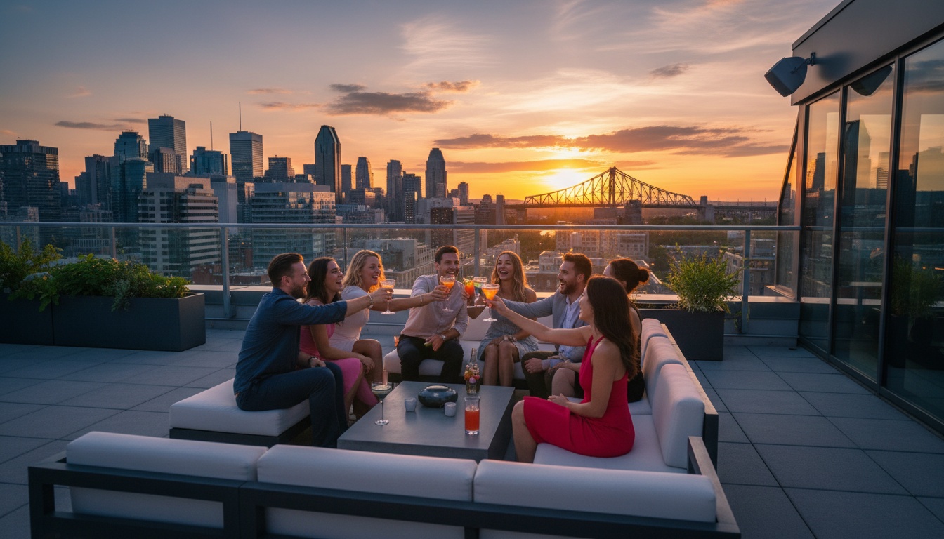 Montreal outdoor dining atmosphere