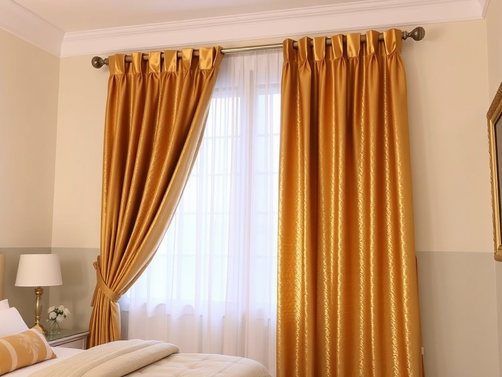 14. Hang Gold Metallic Drapes