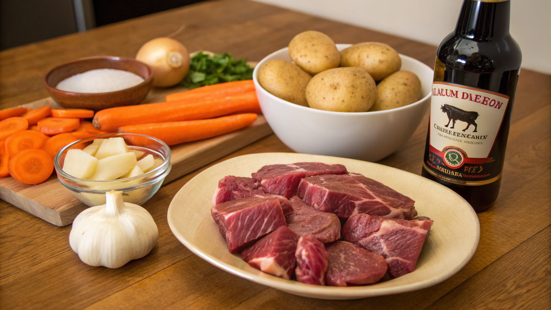 Ingredients for Carbonade Flamande
