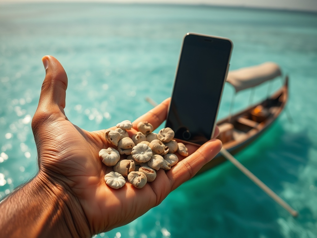 From Cowrie Shells to Smartphones in One Maldivian Hand