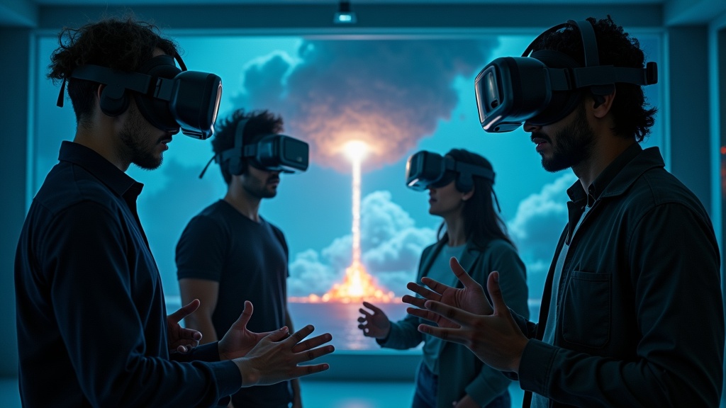 Vista del interior de la misión Mission Sigma para desactivar el misil nuclear, mostrando la tecnología VR de Virtua Barcelona