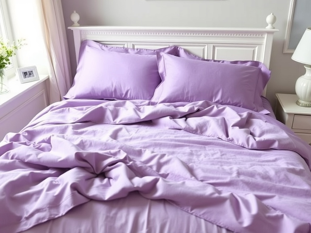 19. Style with Lavender Bedding Accents