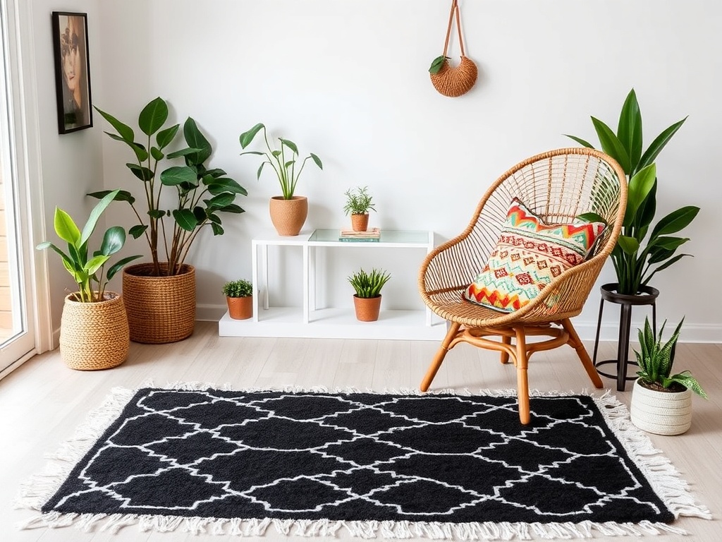 2. Embracing Boho with Moroccan Trellis Rugs