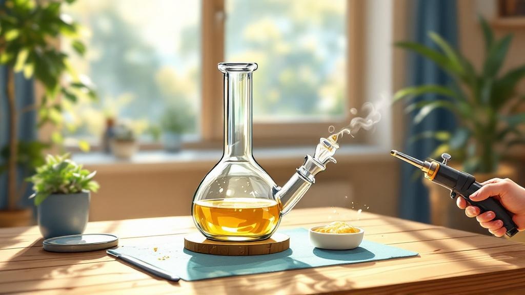 Clean dabbing rig and concentrate vaping equipment