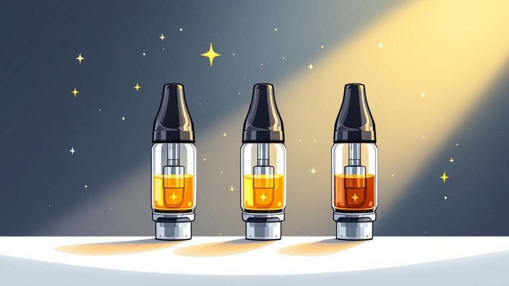 Three cannabis vape extraction types side by side
