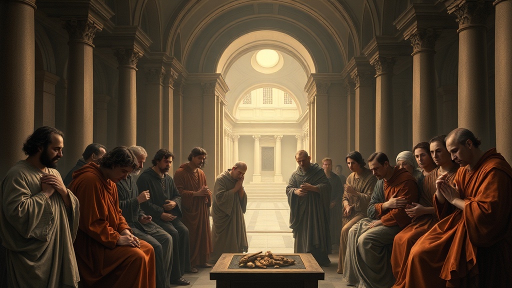 고요한 빛이 진실을 드러내는 고전적 연출의 장면