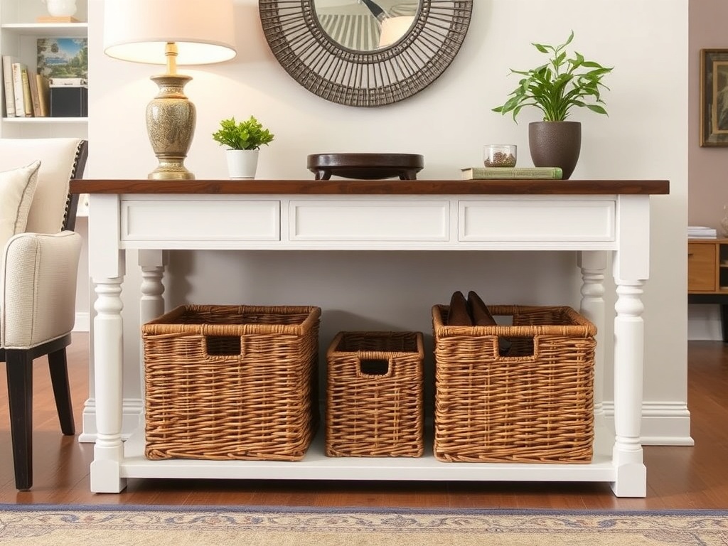 10. Decorate with Wicker Baskets