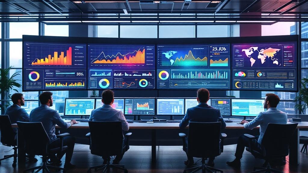 Analysts monitoring AI-powered demand forecasting and planning systems