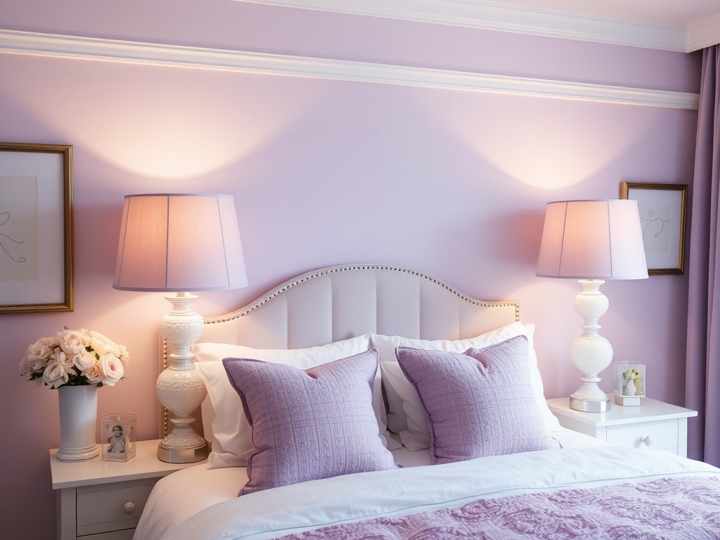 15. Incorporate Lavender Lampshades