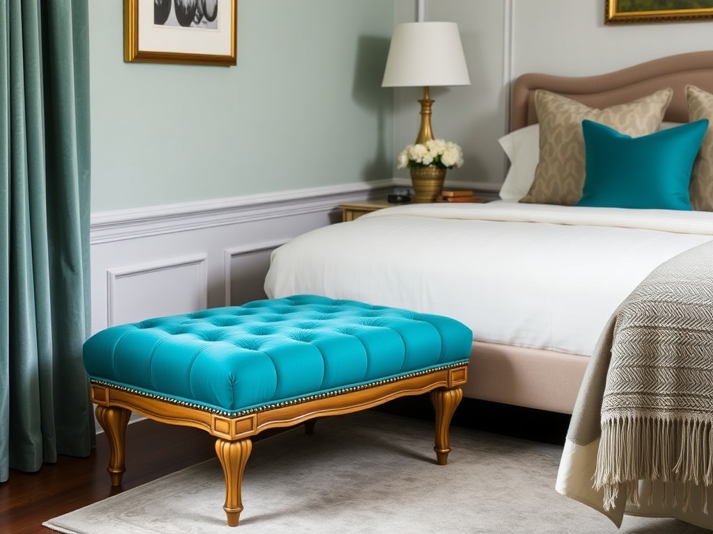 14. Accent with Velvet Footstools