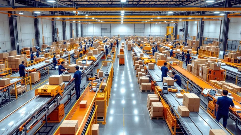 Automated fulfillment center with robotic systems processing orders