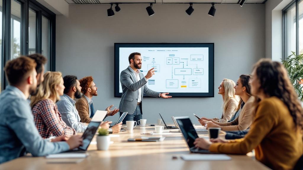 Employee training session for supply chain automation implementation