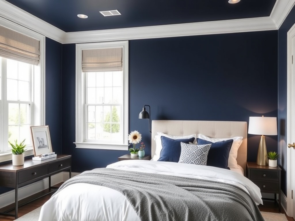 1. Go All-In with Navy Paint