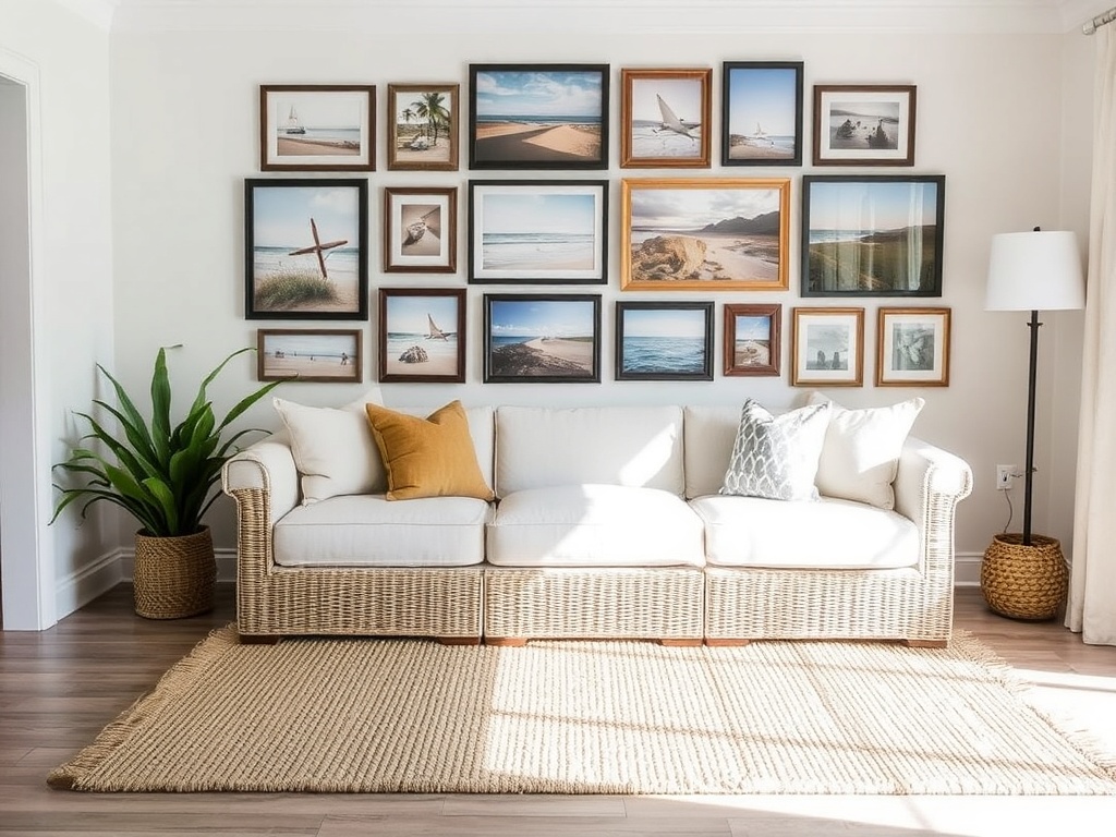 25. Add a Beachy Gallery Wall