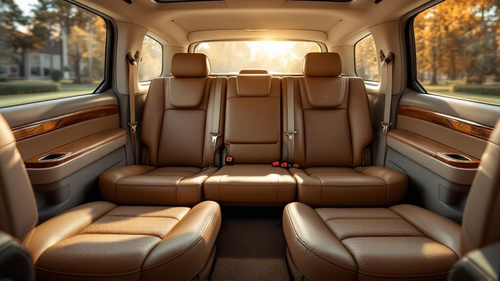 Spacious SUV interior with comfortable third-row seating
