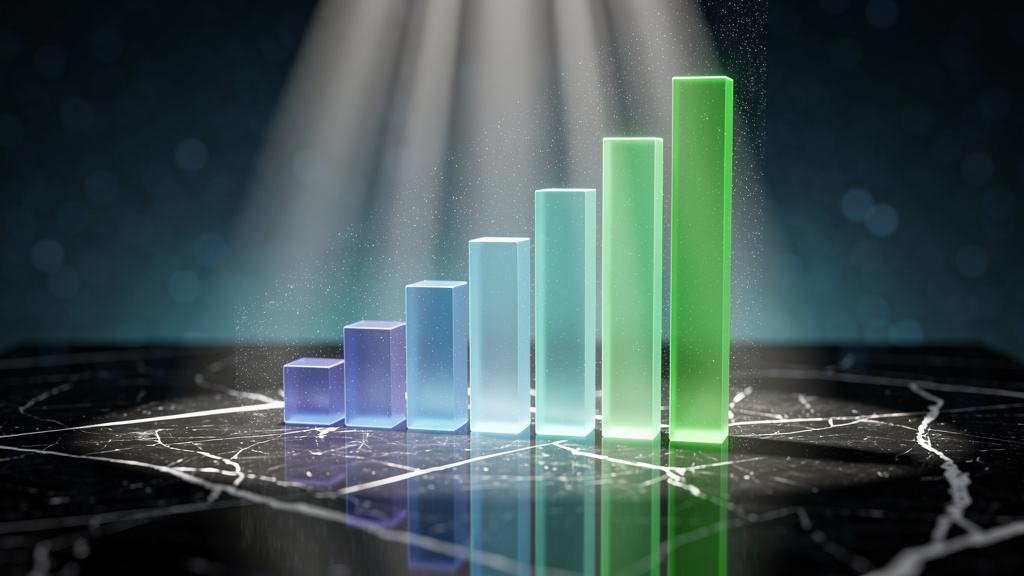 Business growth metrics and AI performance visualization
