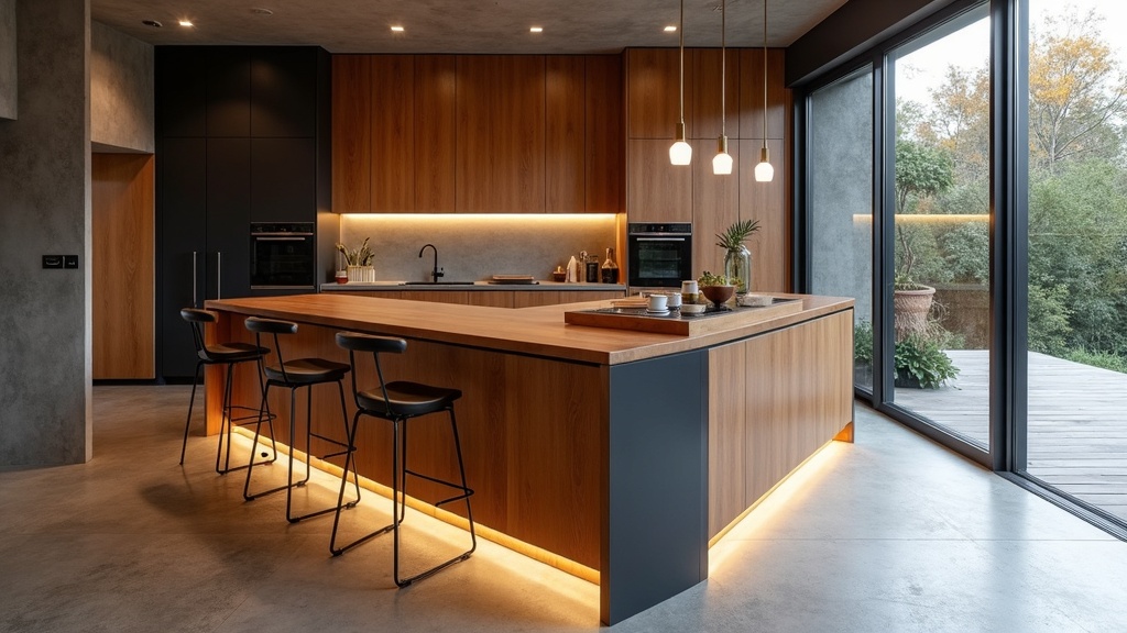 Барная стойка-остров для кухни-гостиной: создайте центр семейных вечеров с стильным дизайном и комфортом