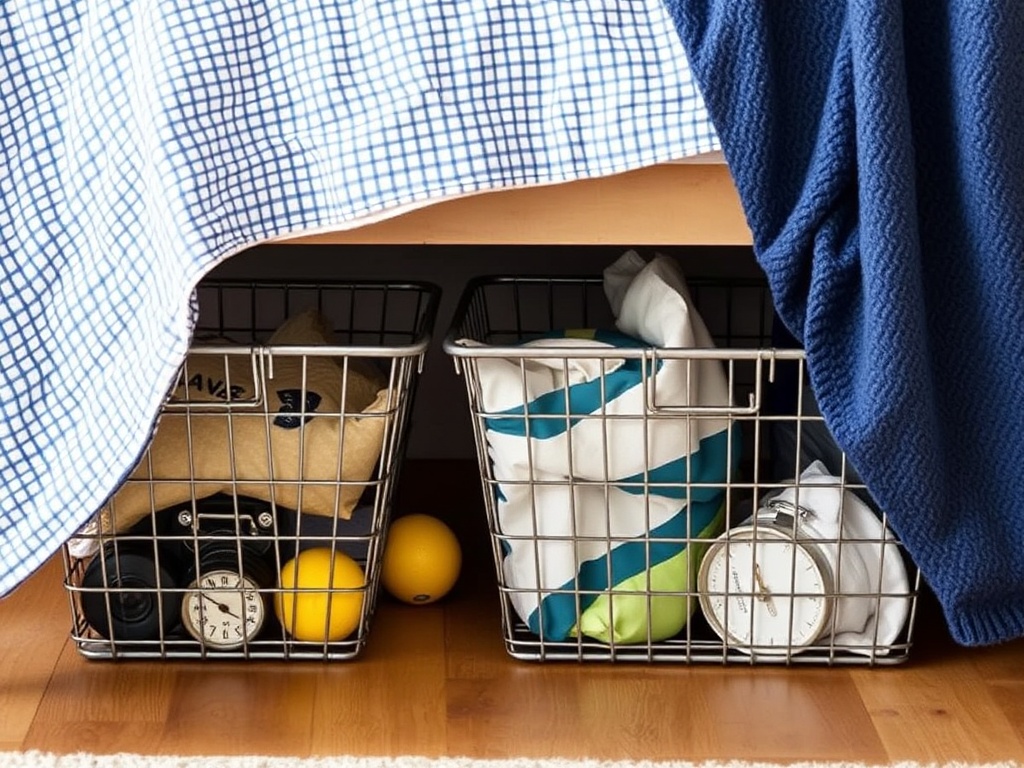 5. Use Baskets for Under-Bed Storage