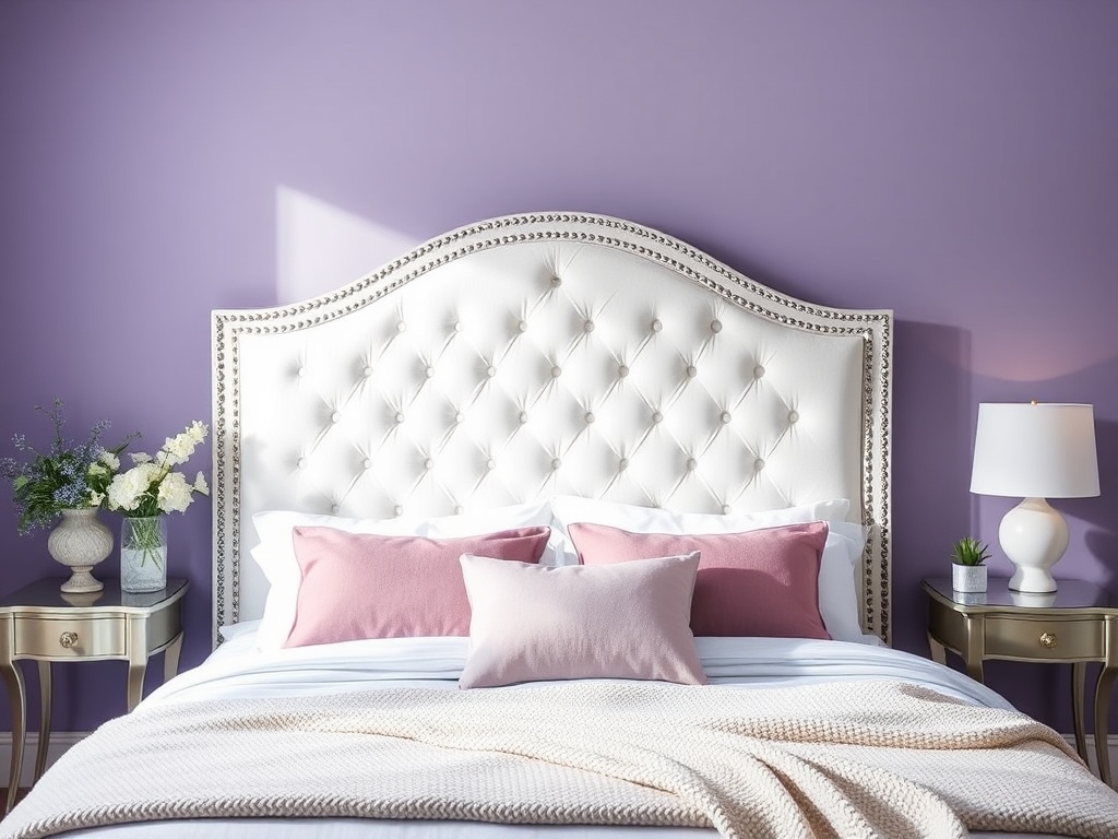 6. Select a White Upholstered Headboard