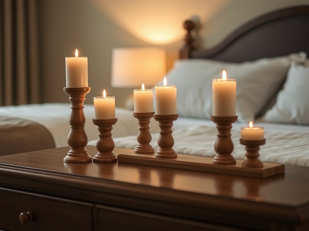 15. Incorporate Wooden Candle Holders