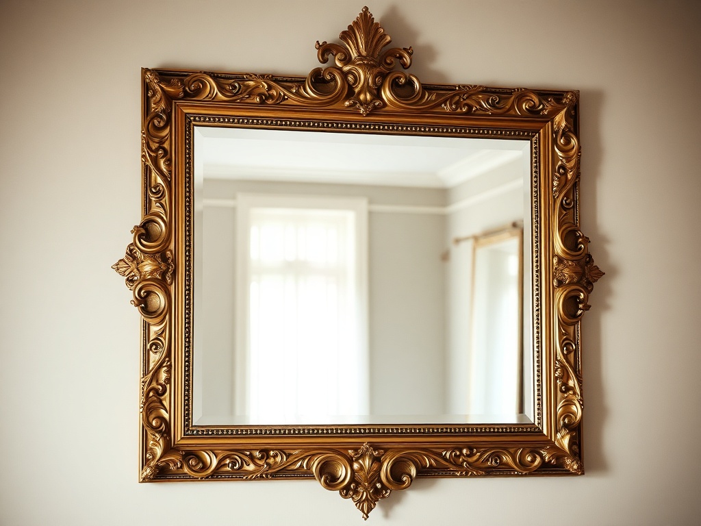 1. Frame Your Mirror with Gold