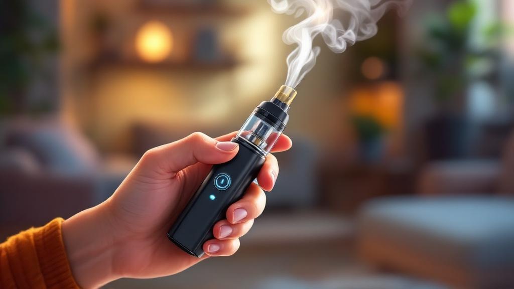 Hand adjusting voltage on THC vape pen