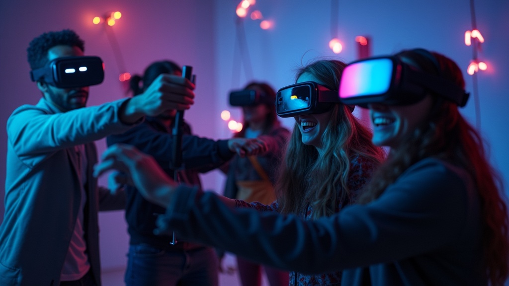 Primer plano de un jugador apuntando en la experiencia de supervivencia zombie VR de Virtua Barcelona