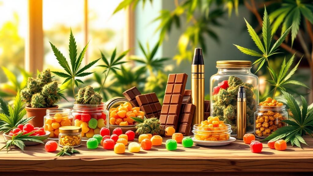 Diverse selection of premium cannabis products available