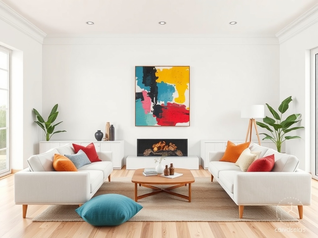 Neutral Base with Bold Accents