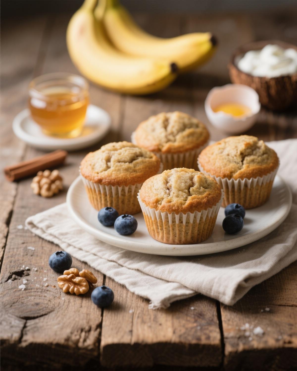 Mixing Dry Ingredients for Banana Muffins Mixing bowl with whole wheat flour and cinnamon for banana muffins
