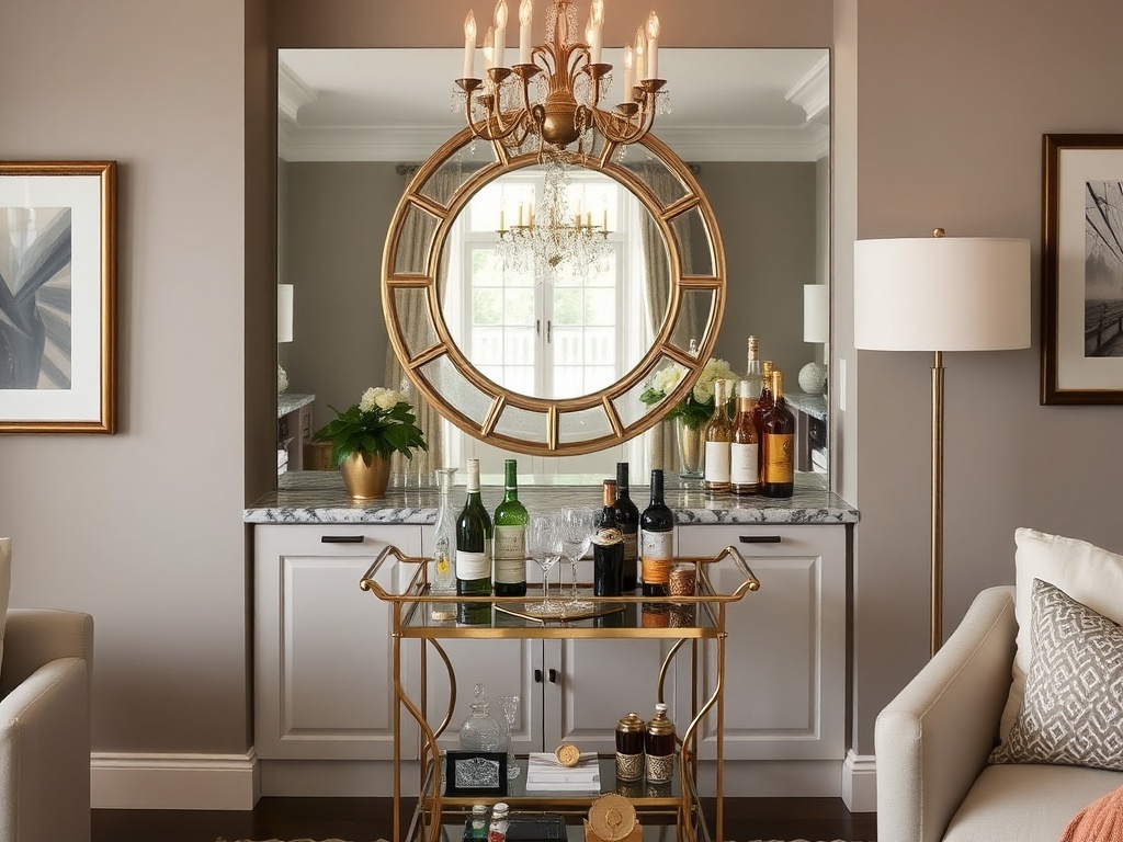 9. Add a Mirror Backsplash