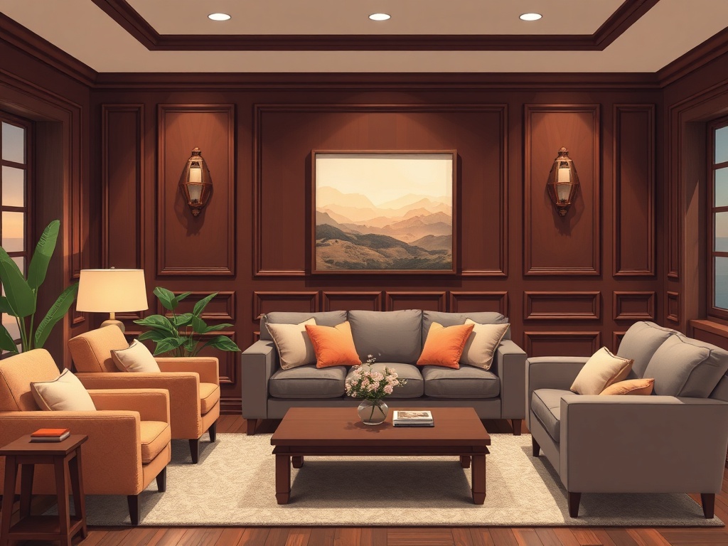 2. Opt for Dark Wood Elegance