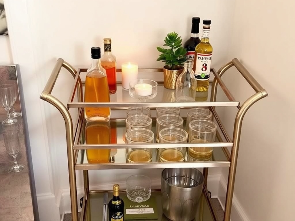 4. Set Up a Corner Bar Cart