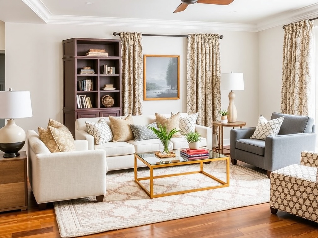 Coordinating with Rugs and Curtains