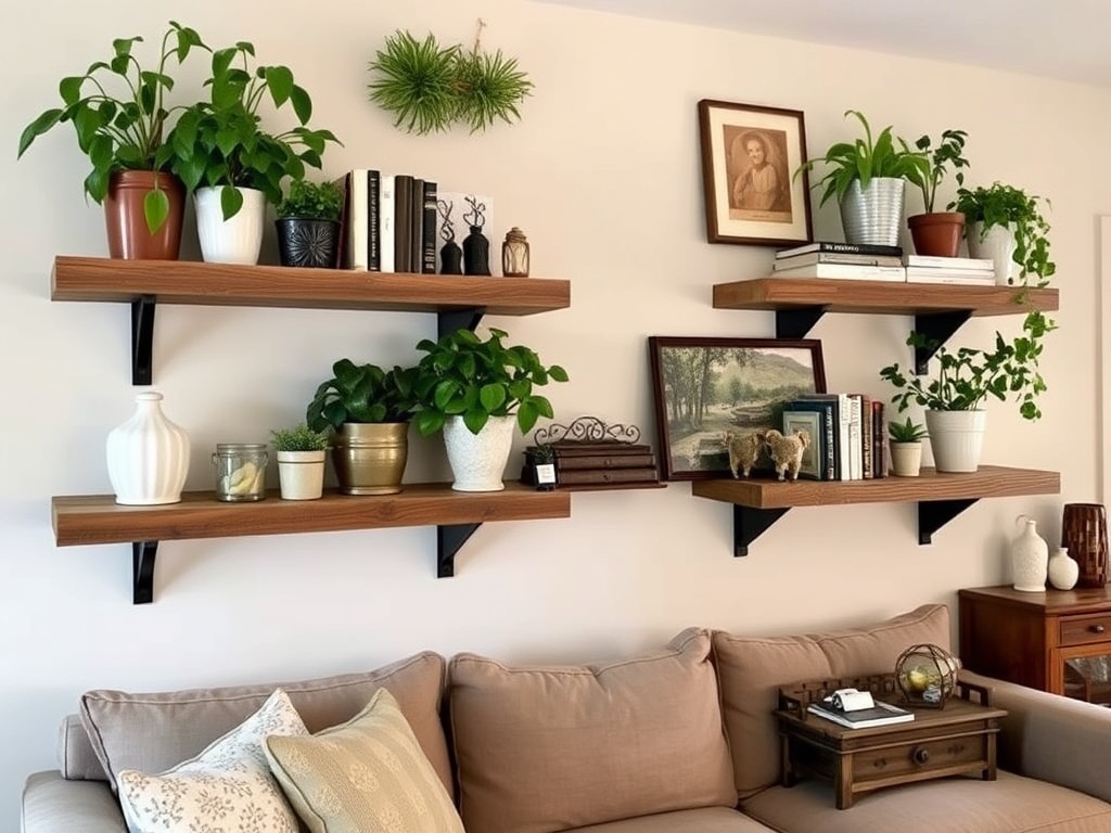 Rustic Shelves for Display and Decor