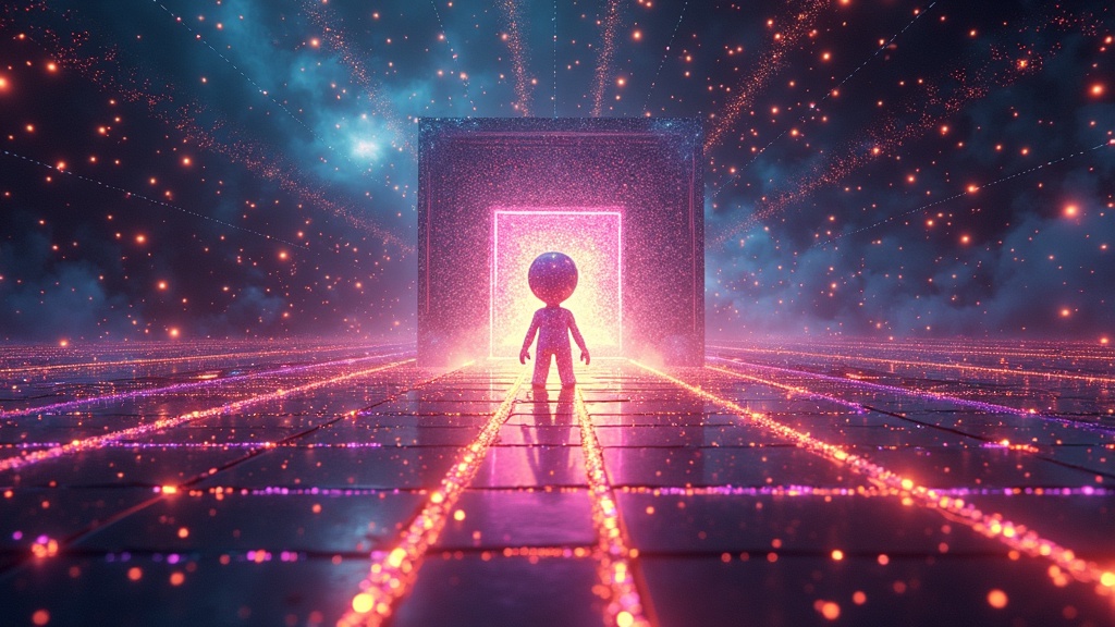 Modo multijugador en Lumines Arise VR con los avatares Loomii personalizados para la competición