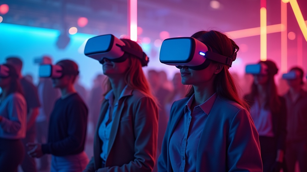 Jugador inmerso en una partida de shooter de realidad virtual, apuntando con los mandos en Virtua Barcelona