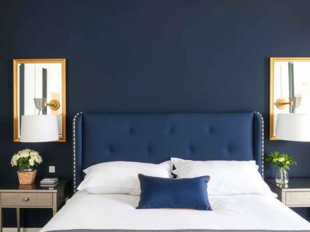 12. Use Navy in a Headboard