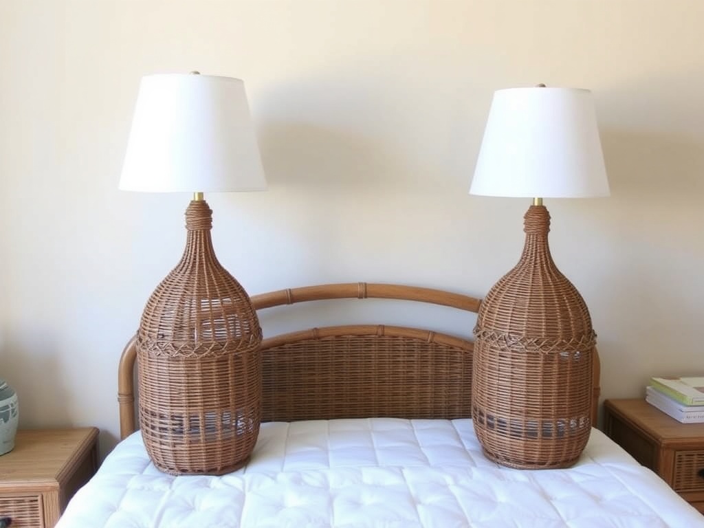 30. Accessorize with Rattan Table Lamps