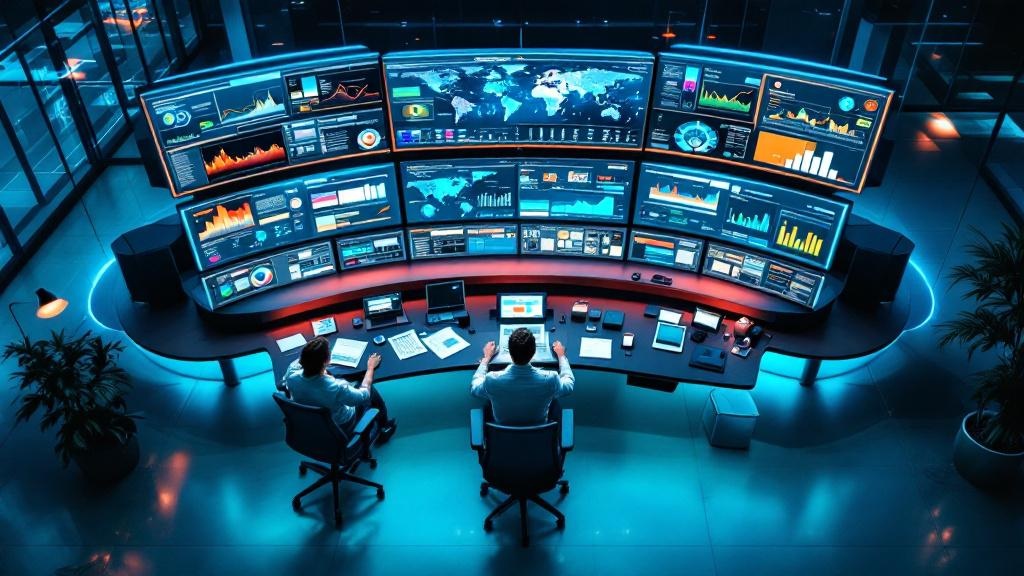 Supply chain command center with real-time analytics and monitoring systems
