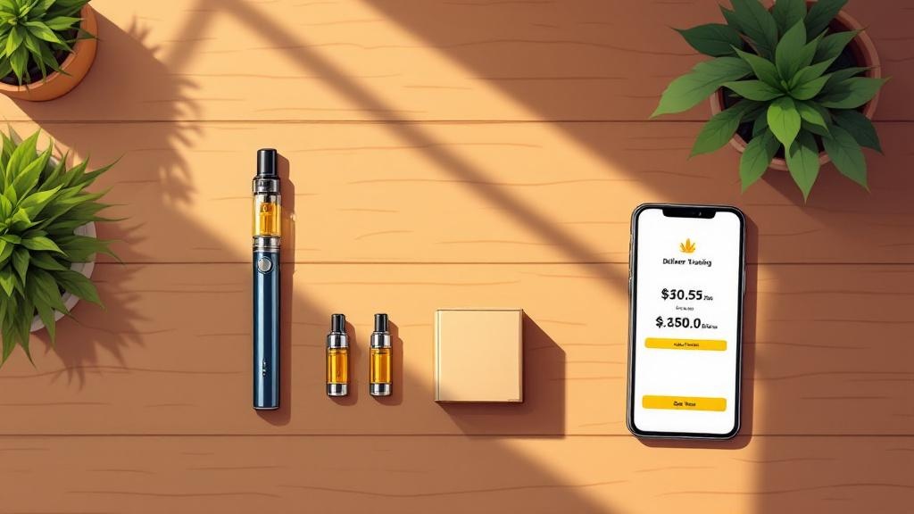 Discreet THC vape delivery package setup