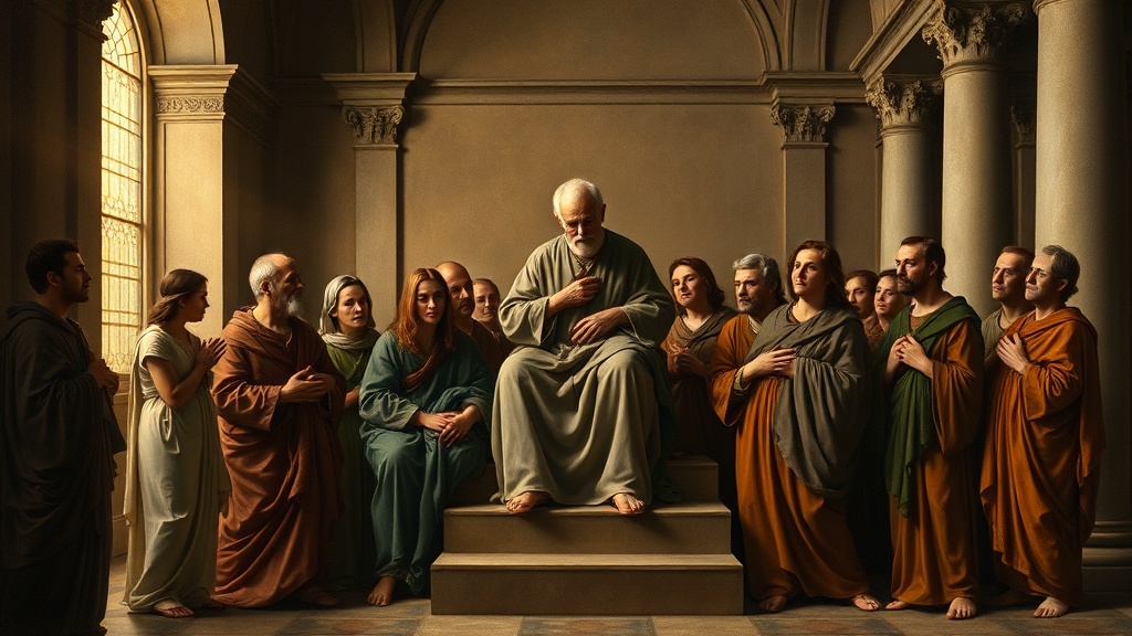 A classical-style group portraying dedication and calling