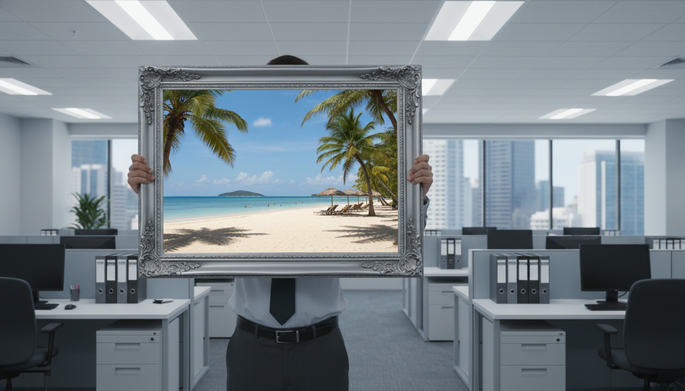 Nano Banana 1 output of a person with a mirror, but with errors