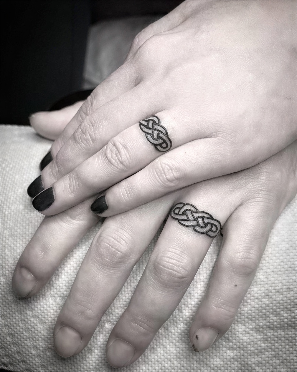 Matching rings on fingers or wrists