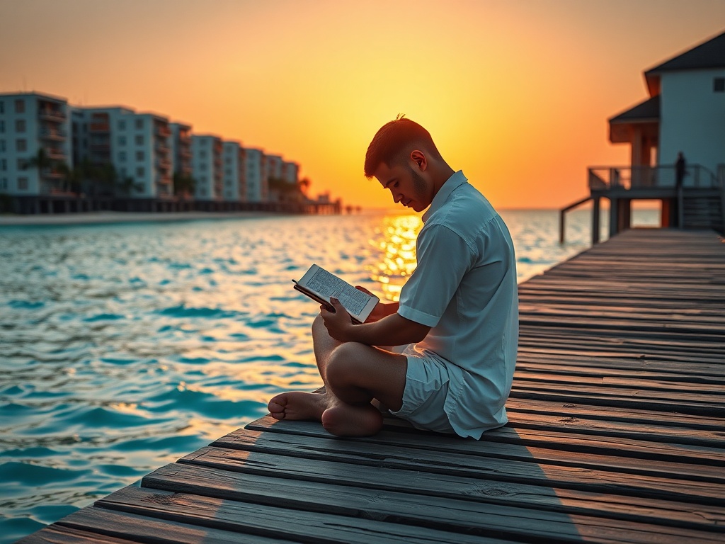 Reading Quran on the Jetty as Science Class Begins