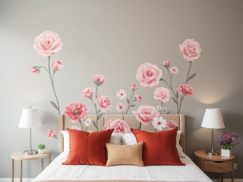 24. Use Floral Accent Walls