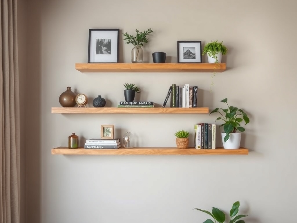 6. Install Floating Shelves
