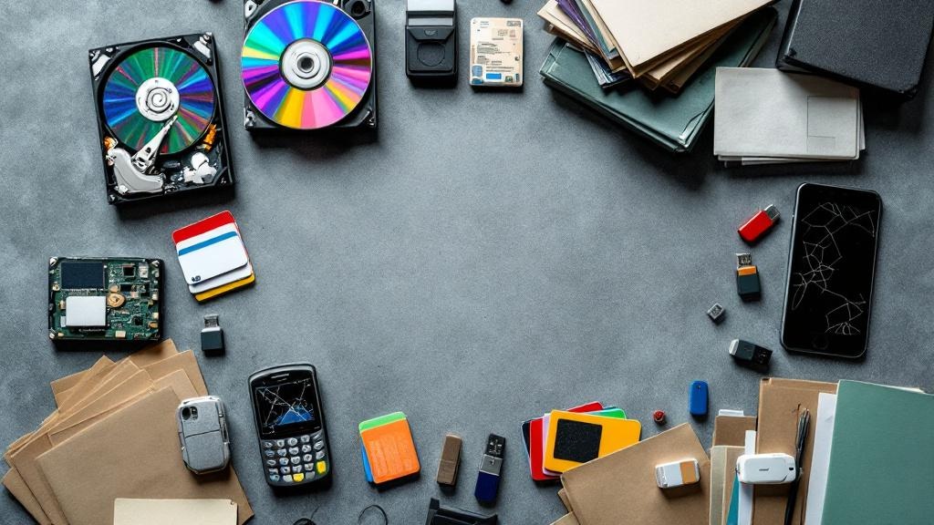 Various materials requiring professional destruction including documents and devices