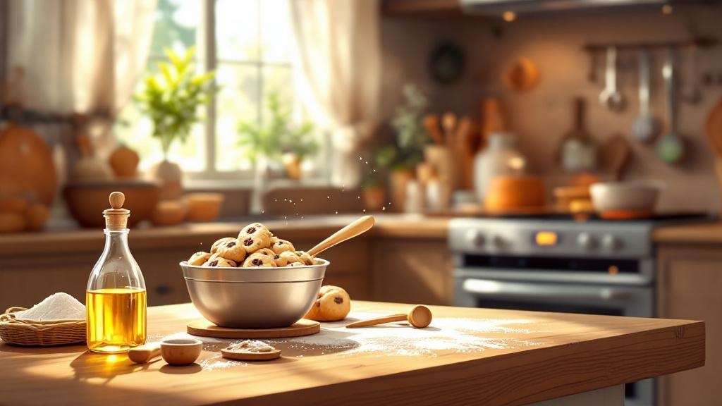 Home kitchen setup for baking cannabis cookies